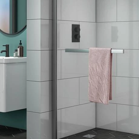 Matrix 10mm Glass Wetroom Screen (880 x 1900mm) inc. Chrome Retaining Arm 2 Matrix 10mm Glass Wetroom Screen (880 x 1900mm) inc. Chrome Retaining Arm - Image 2