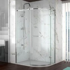 Merlyn 8 Series 1000 x 800mm Frameless 1 Door Offset Quadrant Enclosure