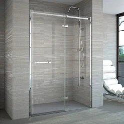Merlyn 8 Series Frameless Hinge & Inline Shower Door