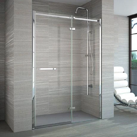 Merlyn 8 Series Frameless Hinge & Inline Shower Door 1 Merlyn 8 Series Frameless Hinge & Inline Shower Door