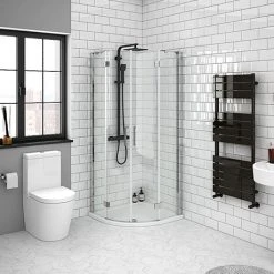 Apollo 800x800mm Frameless Double Door Quadrant Enclosure (inc. Tray + Waste)