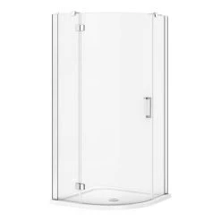 Apollo 800x800mm Frameless Single Door Quadrant Enclosure + Tray -Shower Enclosure Ranges Shop APSD80 nd2 460