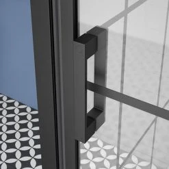 Arezzo 800 x 800 Matt Black Grid Frameless Pivot Door Shower Enclosure + Tray 8 Arezzo 800 x 800 Matt Black Grid Frameless Pivot Door Shower Enclosure + Tray -Shower Enclosure Ranges Shop AZ8PDET ND2 460