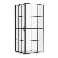 Arezzo 900 x 900 Matt Black Grid Frameless Pivot Door Shower Enclosure + Tray 11 Arezzo 900 x 900 Matt Black Grid Frameless Pivot Door Shower Enclosure + Tray -Shower Enclosure Ranges Shop AZ9PDET ND5 460