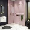 Arezzo 1700 x 800 Brushed Brass Wet Room (inc. Screen, Side Panel + Tray)