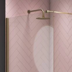 Arezzo 1700 x 800 Brushed Brass Wet Room (inc. Screen + Tray) 7 Arezzo 1700 x 800 Brushed Brass Wet Room (inc. Screen + Tray) -Shower Enclosure Ranges Shop AZBB04 d3 460
