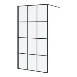 Arezzo 1700 x 700 Bath Replacement Wet Room (1000mm Matt Black Grid Screen w. Tray) 5 Arezzo 1700 x 700 Bath Replacement Wet Room (1000mm Matt Black Grid Screen w. Tray) -Shower Enclosure Ranges Shop AZBG17BRWR d2 460