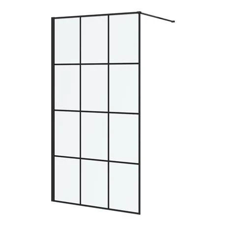 Arezzo 1700 x 700 Bath Replacement Wet Room (1000mm Matt Black Grid Screen w. Tray) 3 Arezzo 1700 x 700 Bath Replacement Wet Room (1000mm Matt Black Grid Screen w. Tray) - Image 3