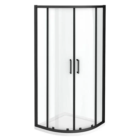 Toreno Matt Black 800 x 800mm Quadrant Shower Enclosure + Pearlstone Tray 4 Toreno Matt Black 800 x 800mm Quadrant Shower Enclosure + Pearlstone Tray - Image 4