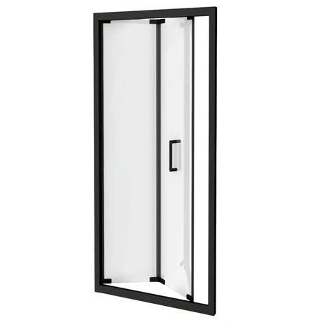 Toreno Matt Black 900 x 1850 Bi-Fold Shower Door 3 Toreno Matt Black 900 x 1850 Bi-Fold Shower Door - Image 3