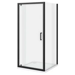 Toreno Matt Black 900 x 900mm Pivot Door Shower Enclosure without Tray 5 Toreno Matt Black 900 x 900mm Pivot Door Shower Enclosure without Tray -Shower Enclosure Ranges Shop BLK9PDENT d2 460