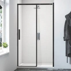 Merlyn Black Sliding Shower Door
