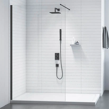 Merlyn Black Showerwall Wetroom Screen 1 Merlyn Black Showerwall Wetroom Screen