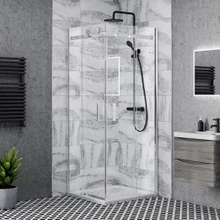 Nova Square 800 x 800mm Frameless Corner Entry Shower Enclosure