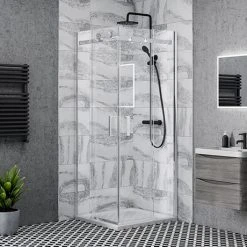 Nova Square 900 x 900mm Frameless Corner Entry Shower Enclosure