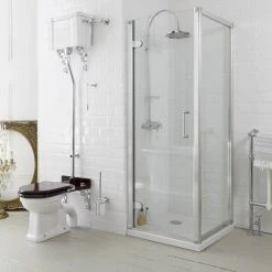 Burlington Traditional Hinged Shower Door & Side Panel -Shower Enclosure Ranges Shop BU DR SP D2 460