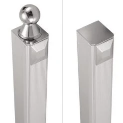 Burlington - Traditional Offset Quadrant 80cm & 40cm In-Line Panel - BU91 -Shower Enclosure Ranges Shop BU91 d2 375