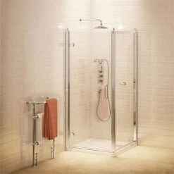 Burlington Traditional Hinged Shower Door & Side Panel
