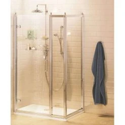 Burlington Traditional Hinged Shower Door with Inline Panel & Side Panel