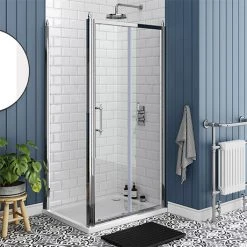 Chatsworth Traditional 1000 x 700mm Sliding Door Shower Enclosure + Tray