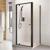 Roman Haven6 Matt Black 6mm Square Pivot Door Shower Enclosure - 900 x 900mm