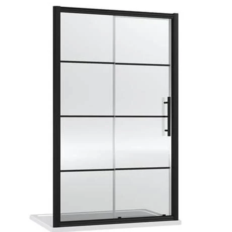 Hudson Reed Matt Black 1400 x 900mm Sliding Door Shower Enclosure + Black Tray 2 Hudson Reed Matt Black 1400 x 900mm Sliding Door Shower Enclosure + Black Tray - Image 2