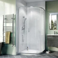 Crosswater 900 x 900mm Kai 6 Quadrant Single Door Shower Enclosure - KLQSSC0900