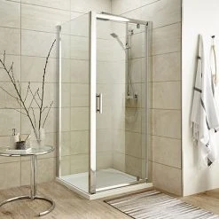 Toreno 8mm Square Pivot Door Shower Enclosure - Easy Fit