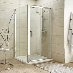 Toreno 8mm 1000 x 1000mm Square Sliding Door Large Shower Enclosure - Easy Fit