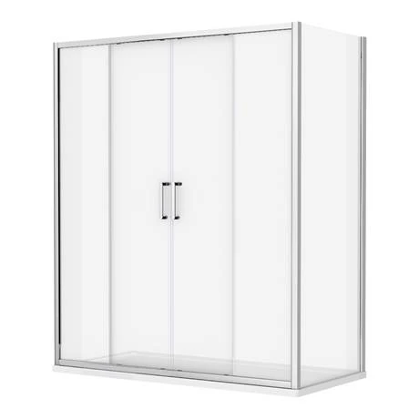 Monza 1400 x 800mm Double Sliding Door Shower Enclosure without Tray 3 Monza 1400 x 800mm Double Sliding Door Shower Enclosure without Tray - Image 3
