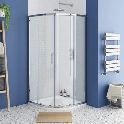 Monza 1000 x 1000mm Quadrant Shower Enclosure + Pearlstone Tray
