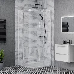 Nova Frameless 900 x 900mm Single Door Quadrant Shower Enclosure