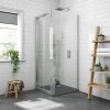 Newark 900 x 900mm Bi-Folding Shower Enclosure + Slate Effect Tray
