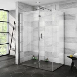 Nova 1400 x 900 Wet Room (inc. Screen, Side Panel + Return Panel with Slate Effect Tray)