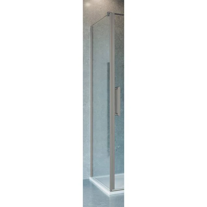Crosswater Optix 10 Brushed Stainless Steel Side Panel for Pivot Door with Inline 1 Crosswater Optix 10 Brushed Stainless Steel Side Panel for Pivot Door with Inline