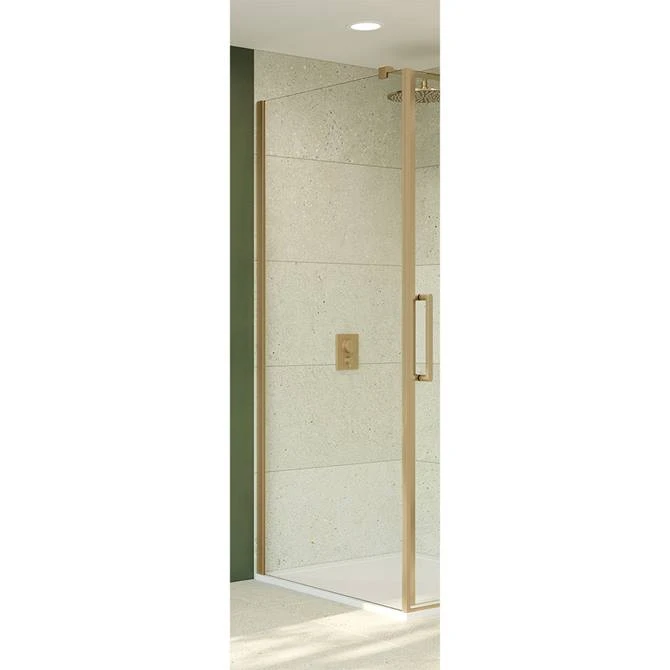 Crosswater Optix 10 Brushed Brass Side Panel for Pivot Door 1 Crosswater Optix 10 Brushed Brass Side Panel for Pivot Door