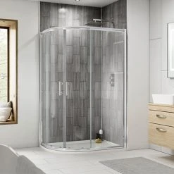 Pacific LH Offset Quadrant Shower Enclosure inc. Tray