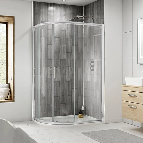 Pacific LH Offset Quadrant Shower Enclosure inc. Tray 1 Pacific LH Offset Quadrant Shower Enclosure inc. Tray