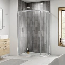 Pacific RH Offset Quadrant Shower Enclosure inc. Tray