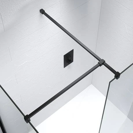 Kudos Ultimate 10mm Matt Black Corner Walk-In Enclosure 2 Kudos Ultimate 10mm Matt Black Corner Walk-In Enclosure - Image 2