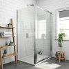 Newark 1200 x 900mm Sliding Door Shower Enclosure + Pearlstone Tray