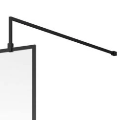 Venice 1400 x 900 Matt Black Abstract Grid Wet Room (800mm Screen + Tray) -Shower Enclosure Ranges Shop VAMBG04 d2 460